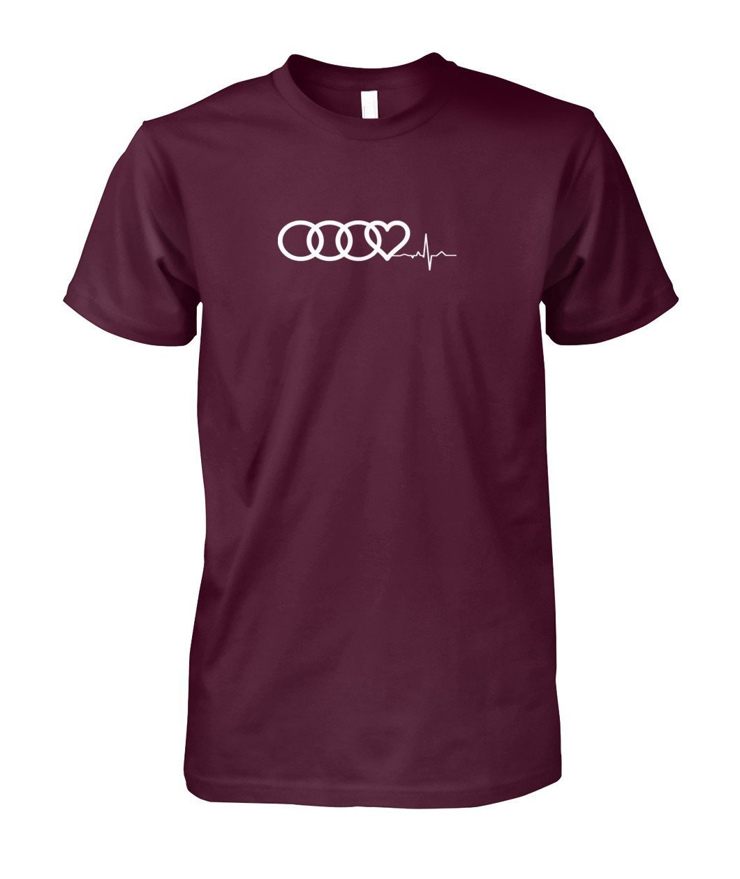 Audi Heart Beat Unisex Cotton T SHIRT - TeePerfect