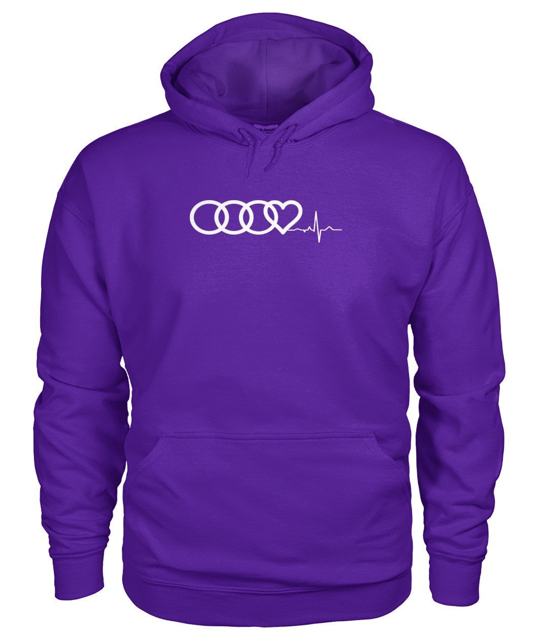 AUDI Herzschlag HEART BEAT Gildan Hoodie - TeePerfect