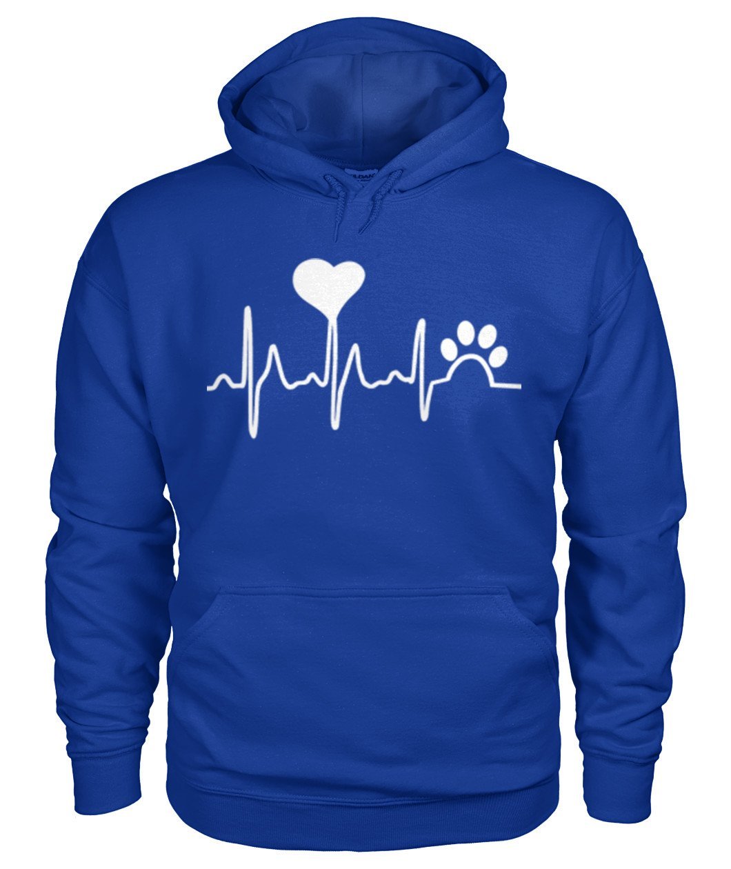 Tier Herzschlag Gildan Hoodie - TeePerfect