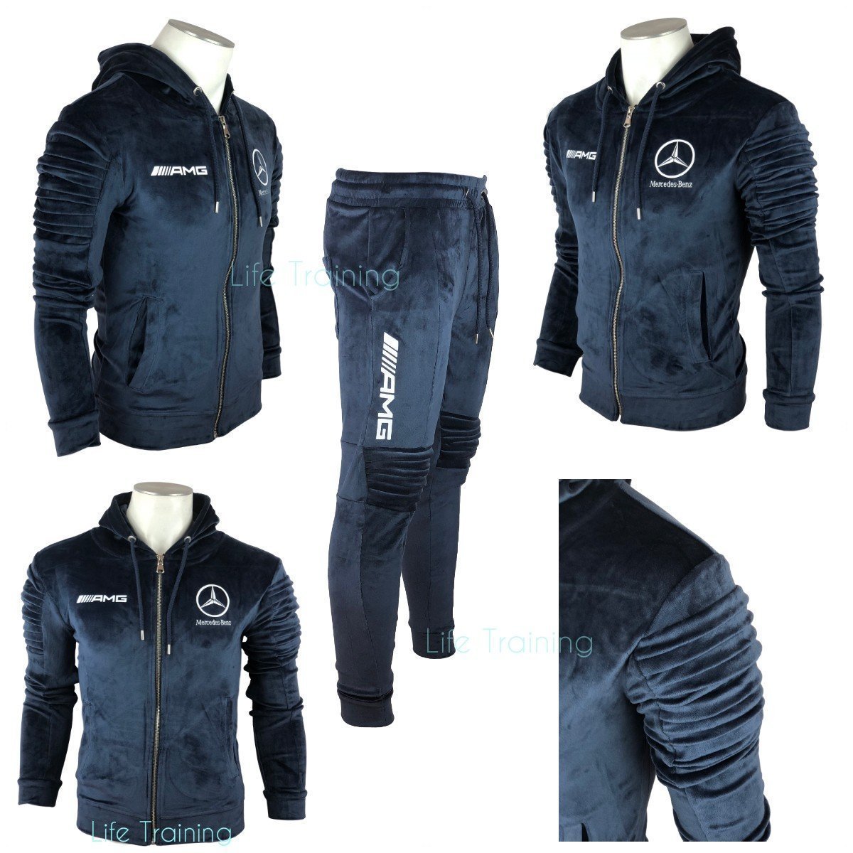Mercedes bleu nuit velours confort Survetement Mode Homme-Survetement-AlphaPlace-Pixefy