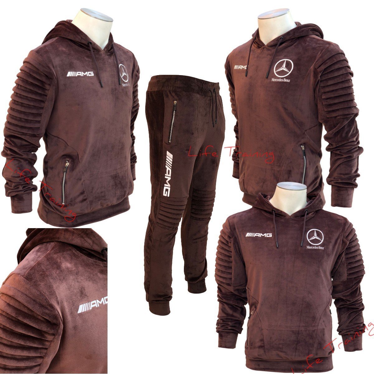 Survêtement marron velour MERCEDES AMG-Survêtement-frauto-Pixefy