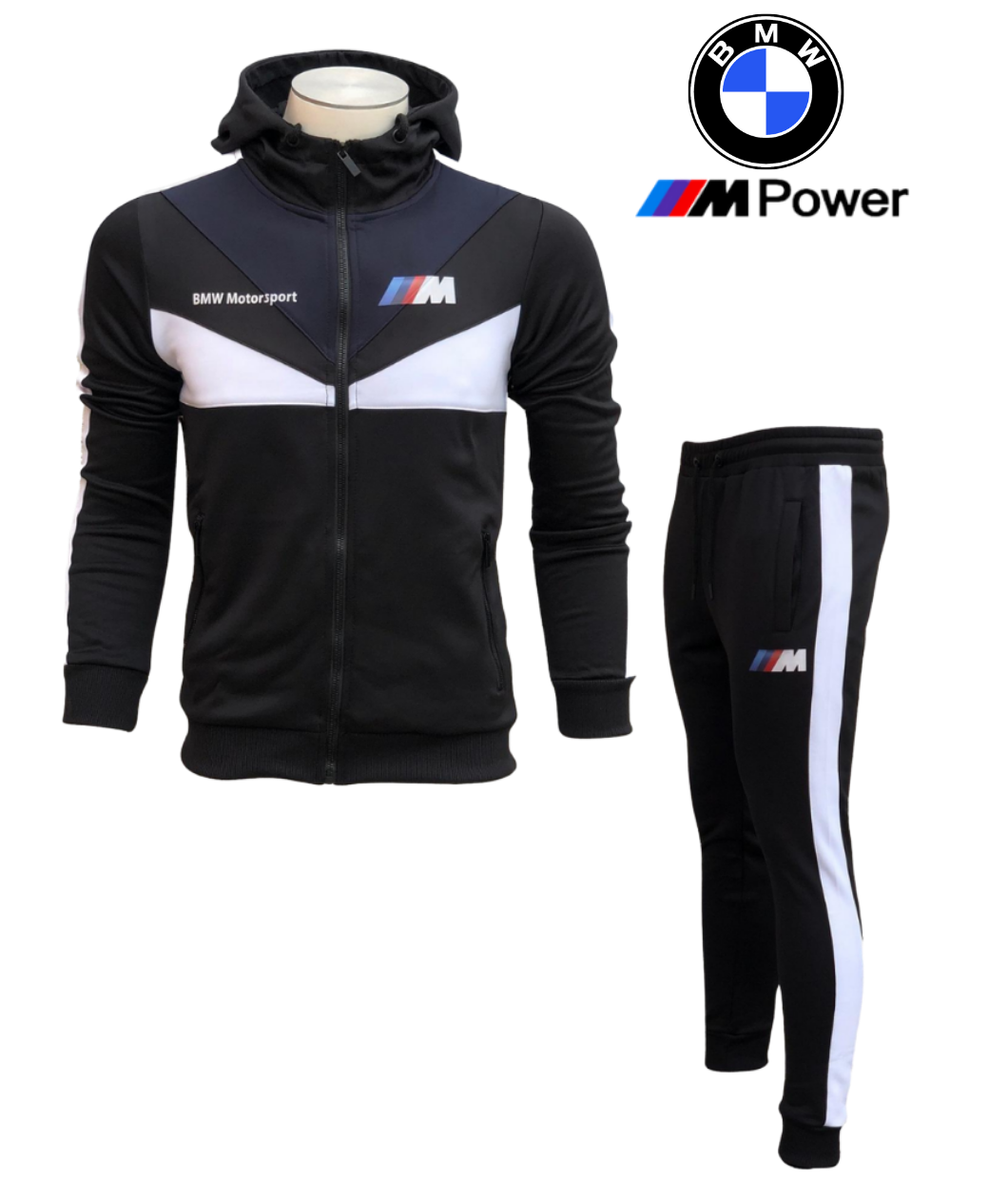 Jogging Tracksuit BMW Blue Black and White