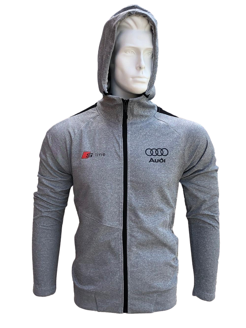 Audi Tracksuit Men Training Grey Bandes Black Audi RS