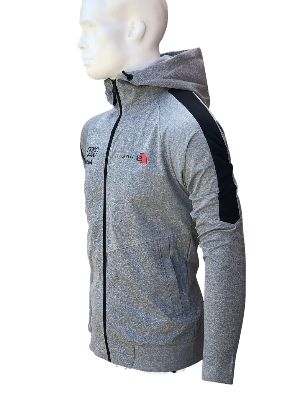 Audi Tracksuit Men Training Grey Bandes Black Audi RS