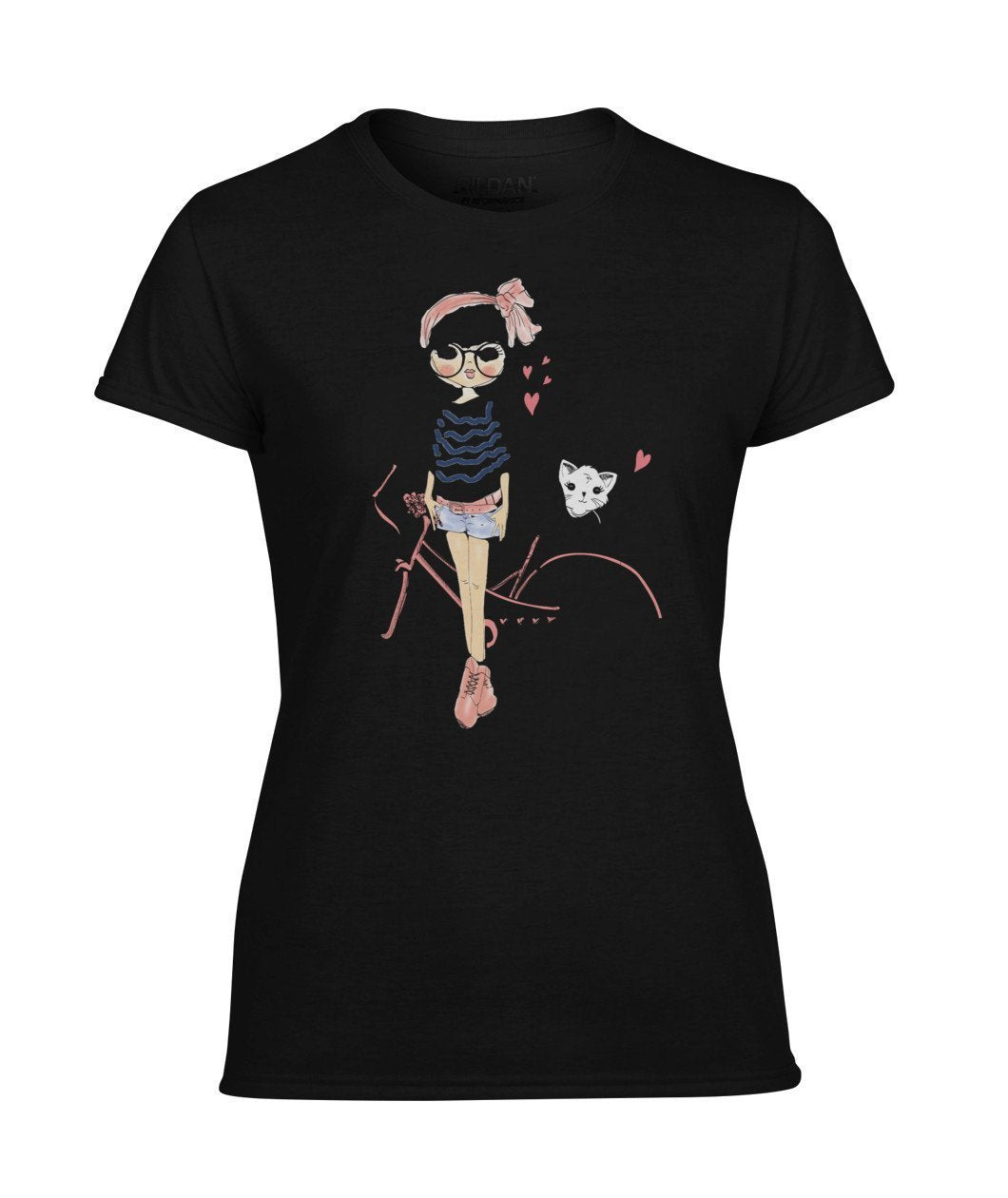 Das kleine Mädchen mit Katze Women's Performance Tee - TeePerfect