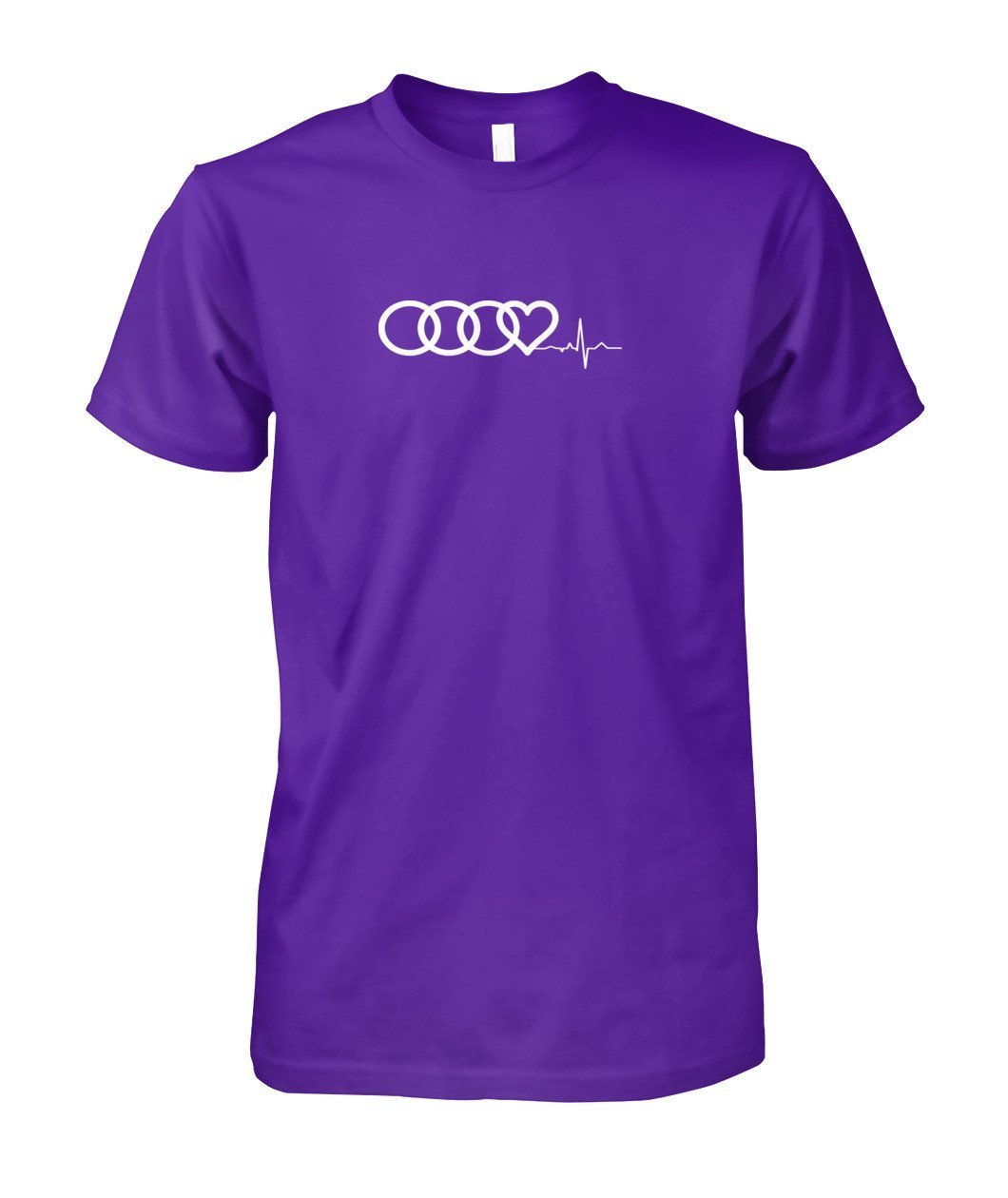 Audi Heart Beat Unisex Cotton T SHIRT - TeePerfect