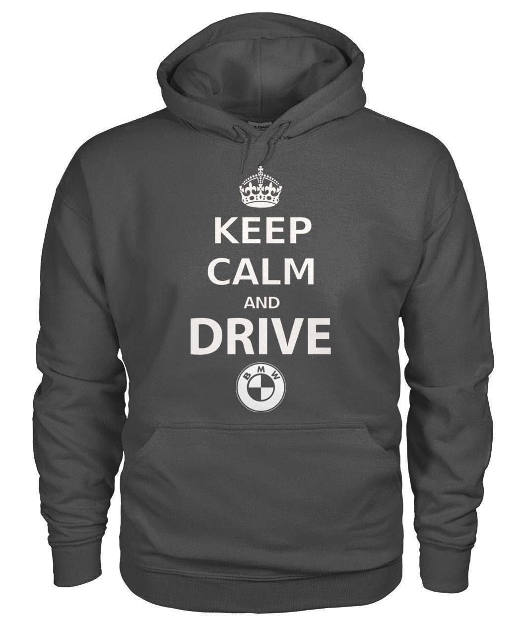 KEEP CALM AND DRIVE BMW Gildan Hoodie - TeePerfect