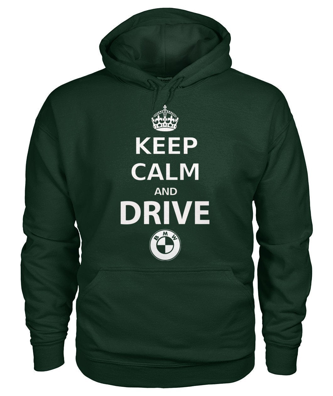 KEEP CALM AND DRIVE BMW Gildan Hoodie - TeePerfect