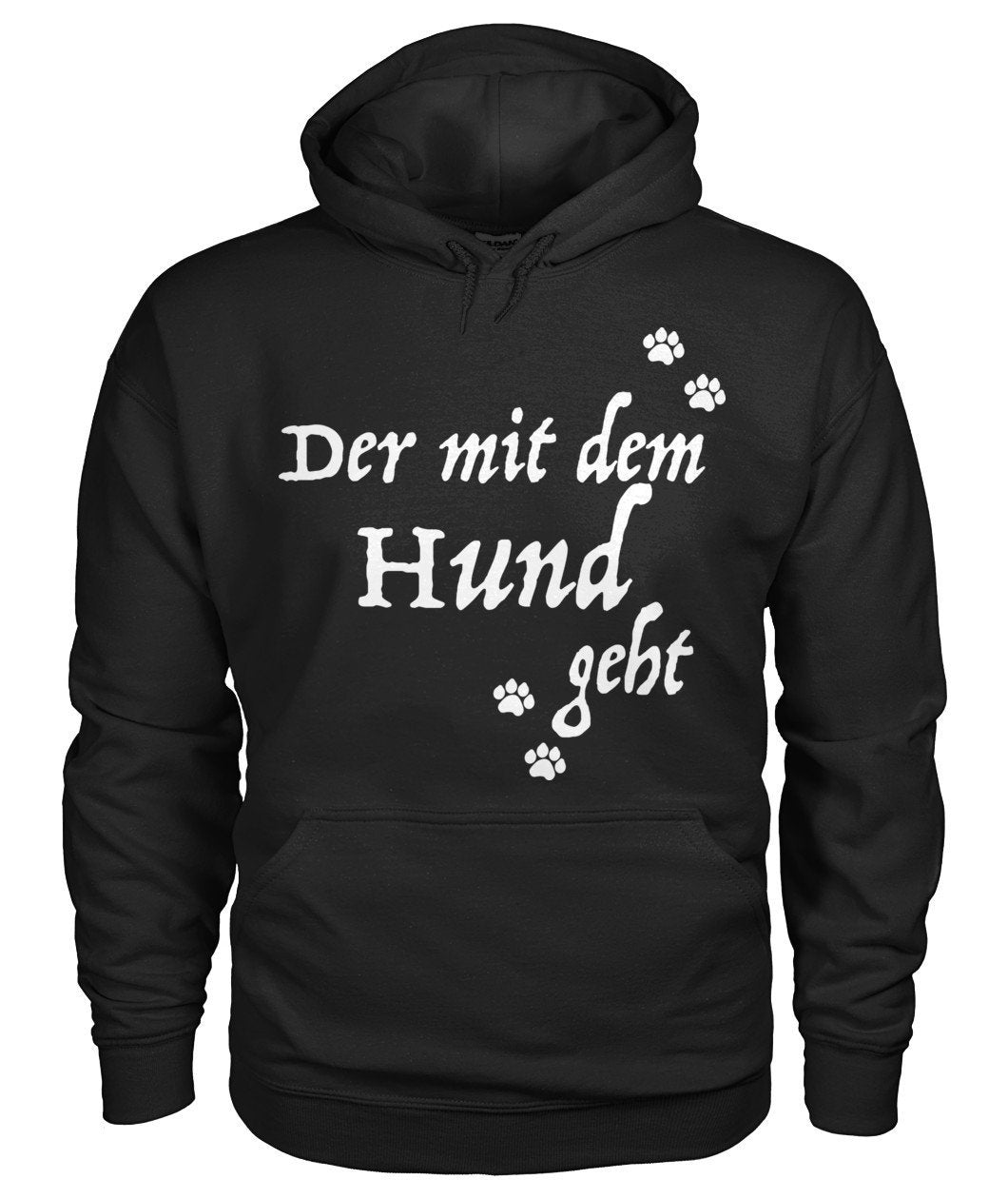 Der mit dem Hund geht Gildan Hoodie - TeePerfect