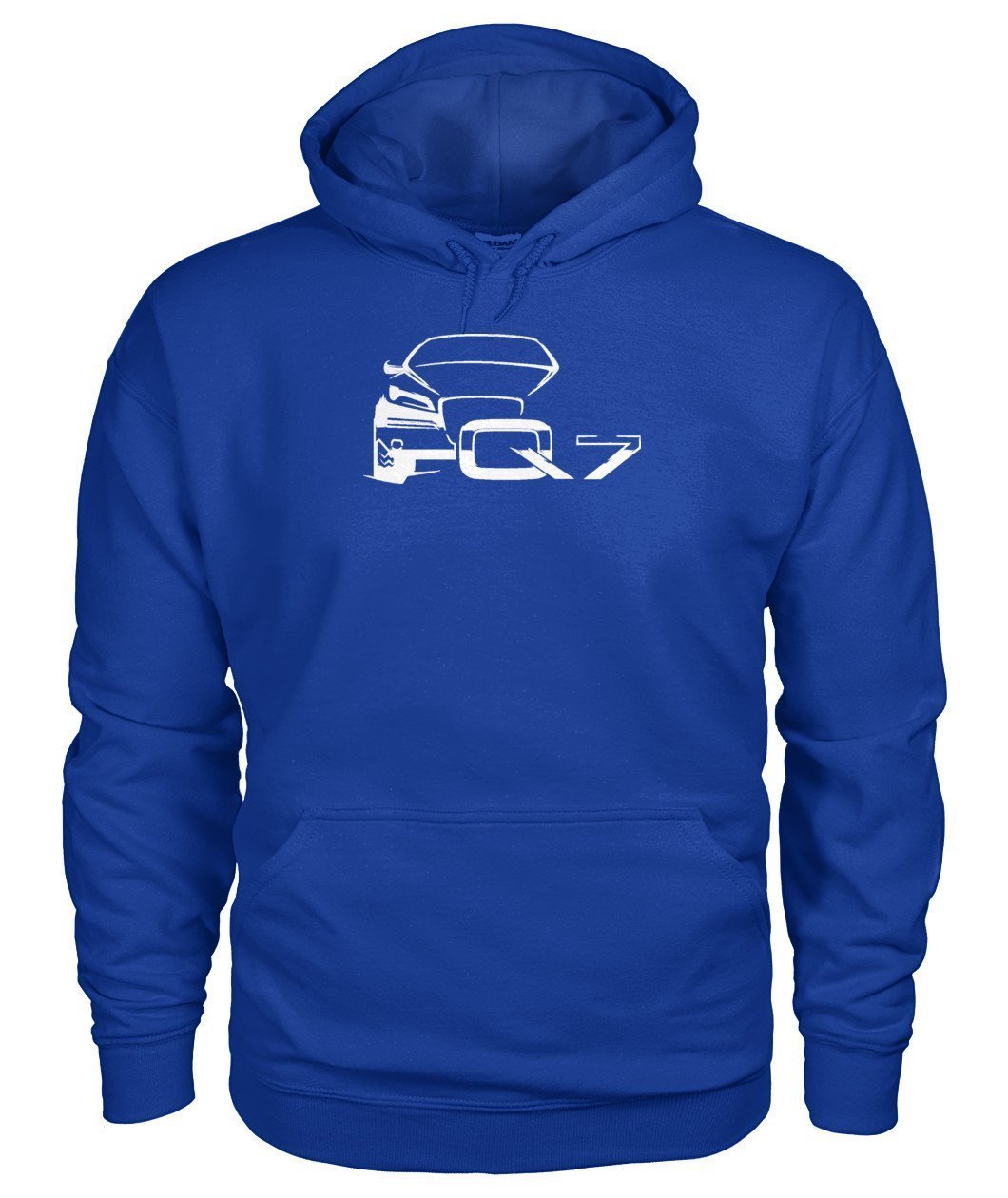 Audi Q7 Weiß Gildan Hoodie - TeePerfect
