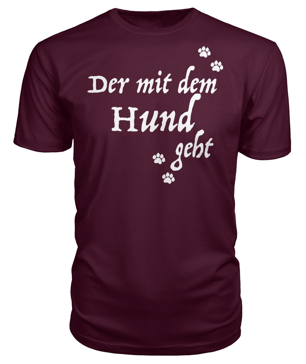 Der mit dem Hund geht Premium Unisex Tee - TeePerfect
