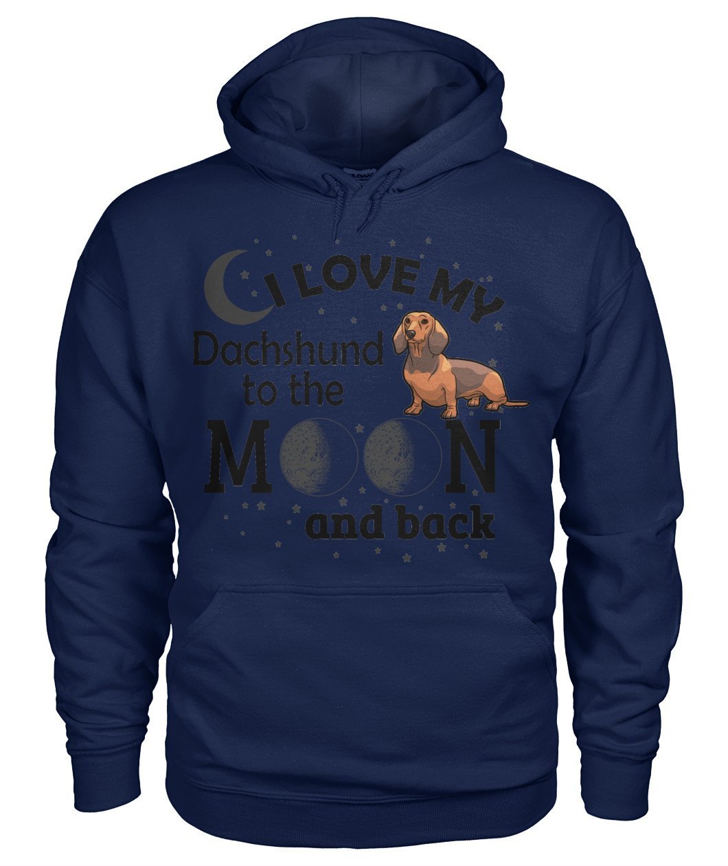 I Love My Dachshund Gildan Hoodie - TeePerfect
