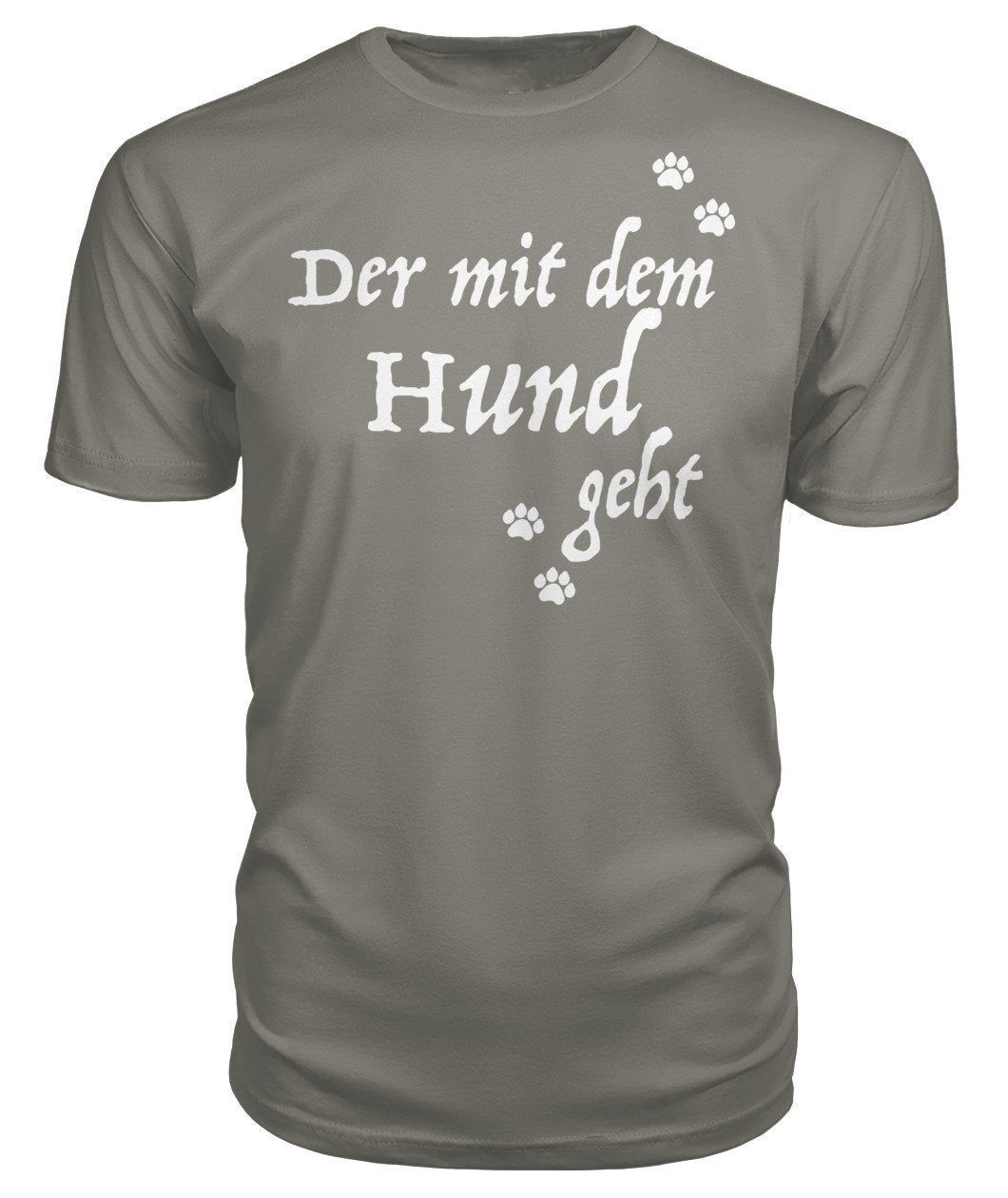 Der mit dem Hund geht Premium Unisex Tee - TeePerfect