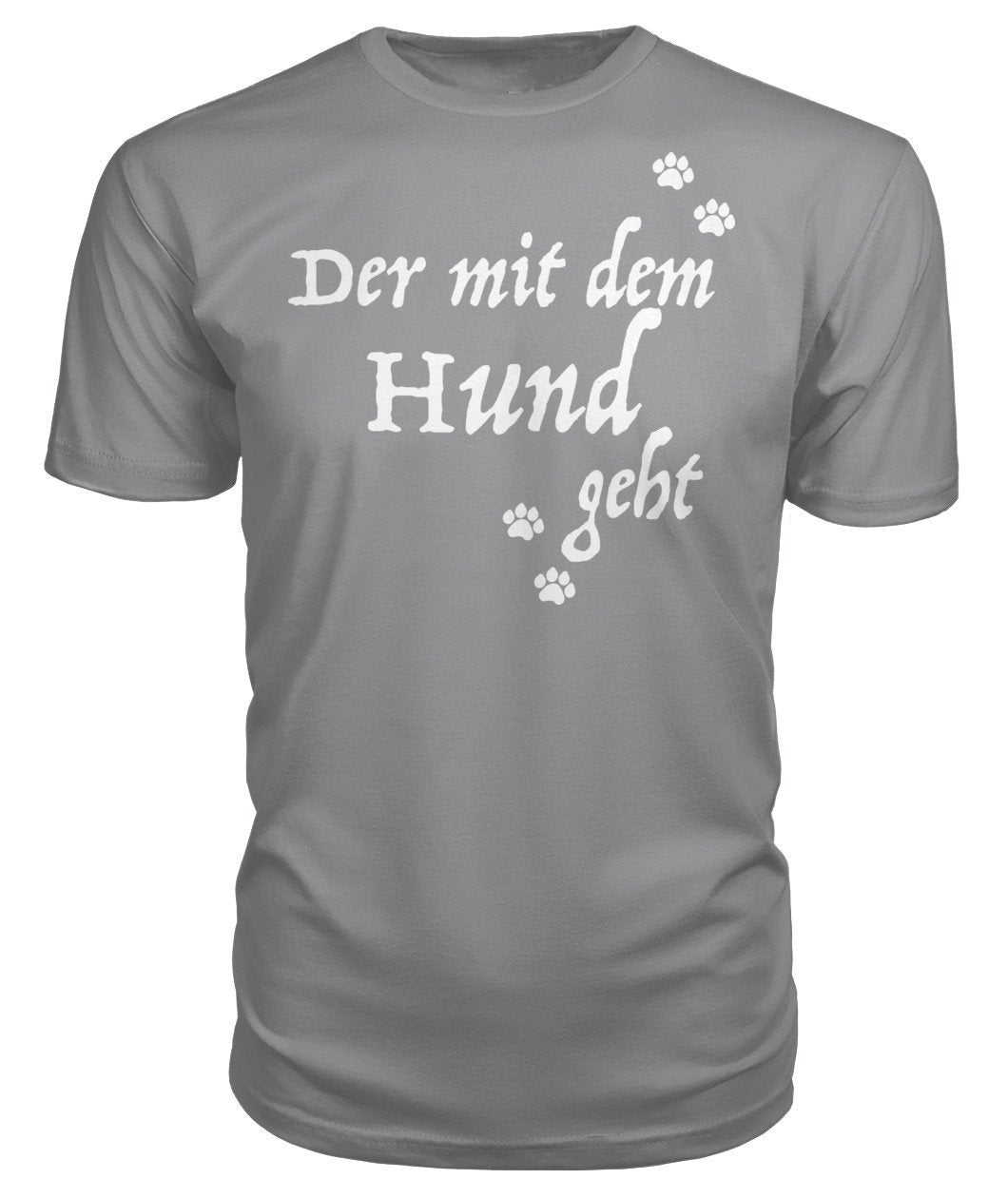 Der mit dem Hund geht Premium Unisex Tee - TeePerfect