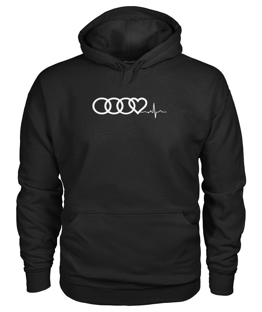 AUDI Herzschlag HEART BEAT Gildan Hoodie - TeePerfect
