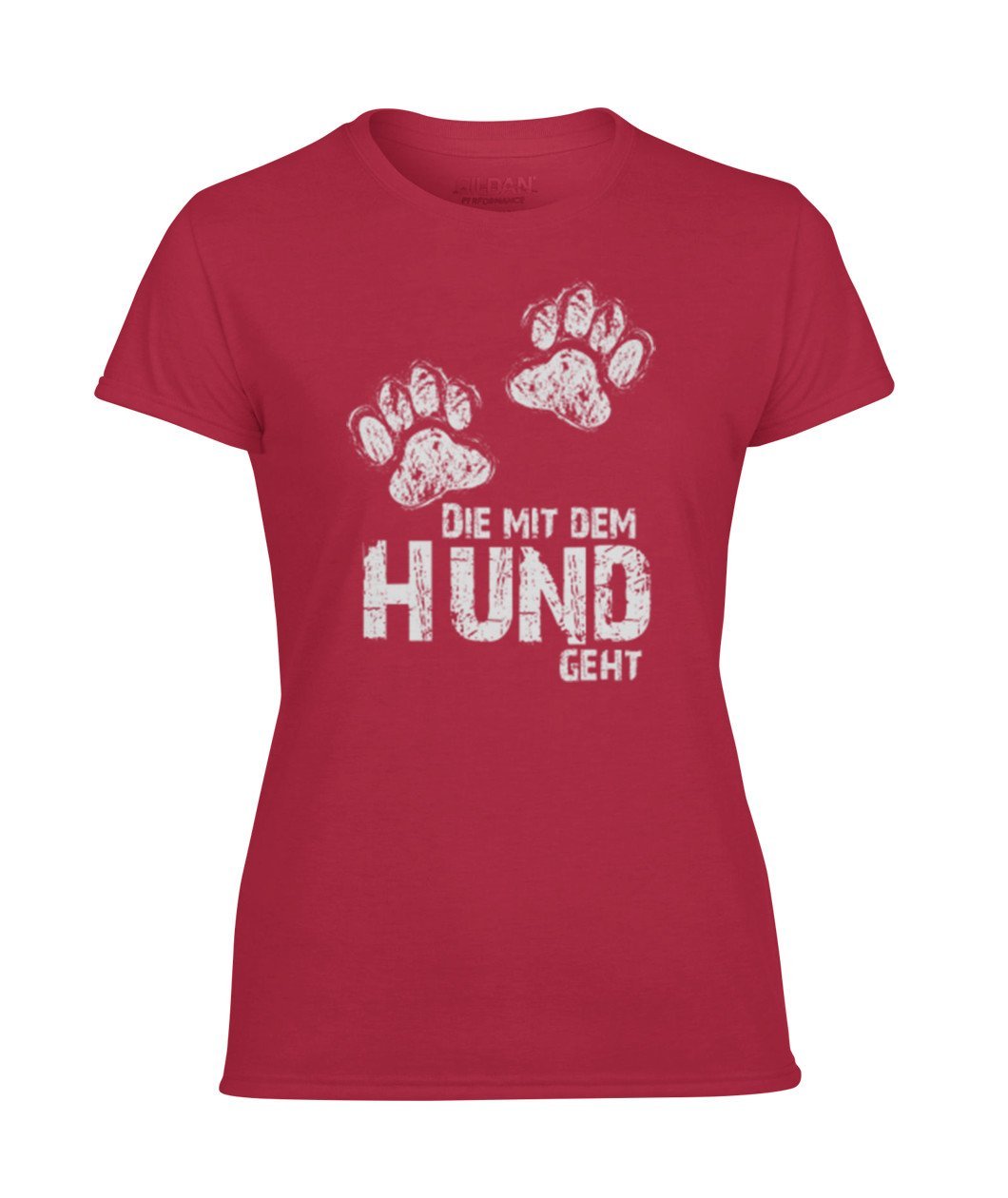 Die mit dem hund geht -- Women's Performance Tee - TeePerfect