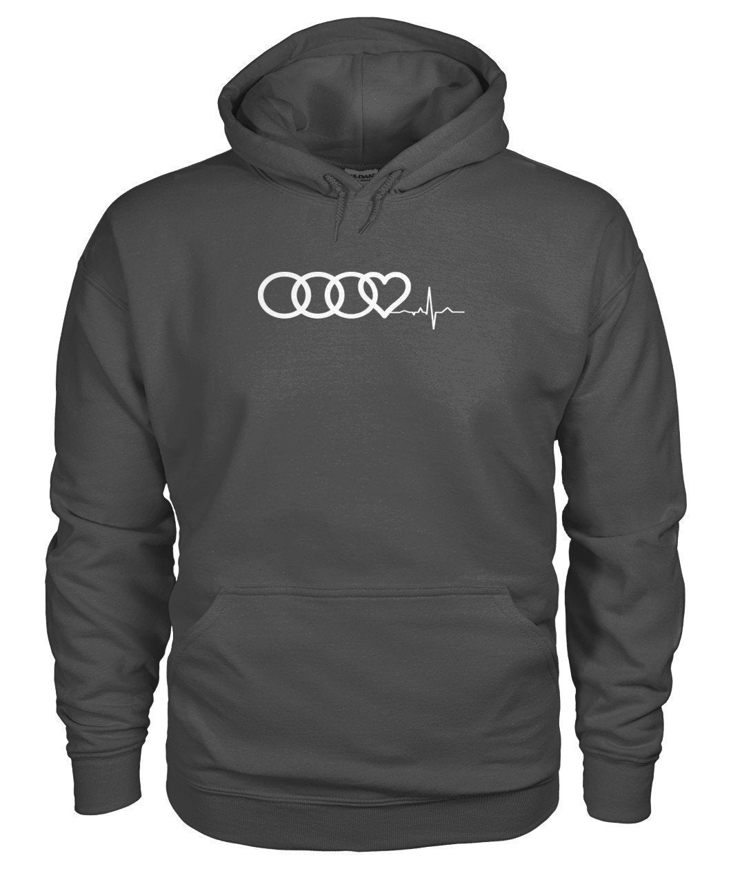 AUDI Herzschlag HEART BEAT Gildan Hoodie - TeePerfect