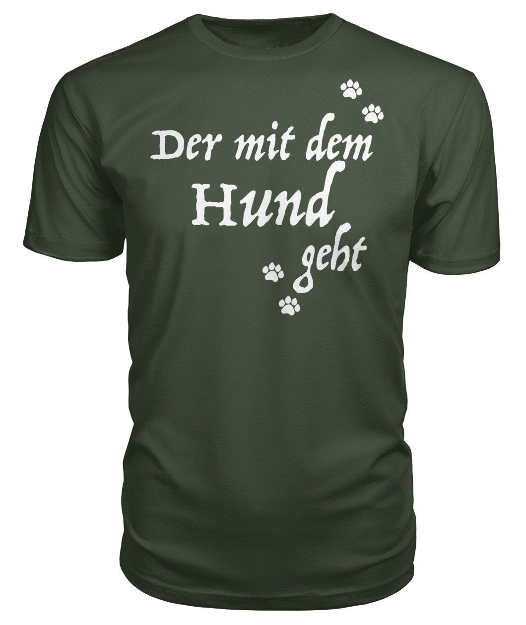 Der mit dem Hund geht Premium Unisex Tee - TeePerfect