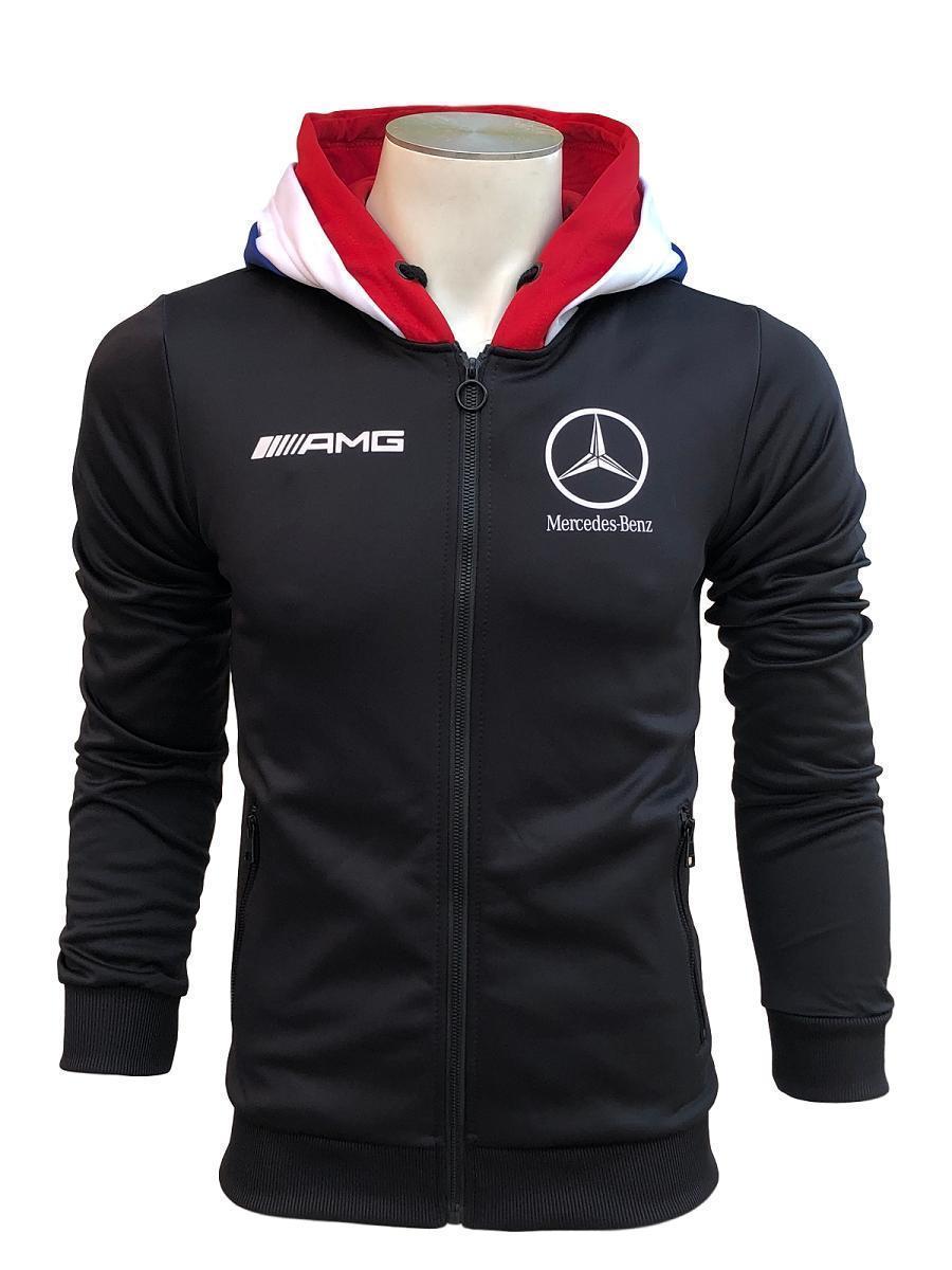 Survêtement noir capuche bleu blanc rouge MERCEDES AMG-Survêtement-frauto-Pixefy