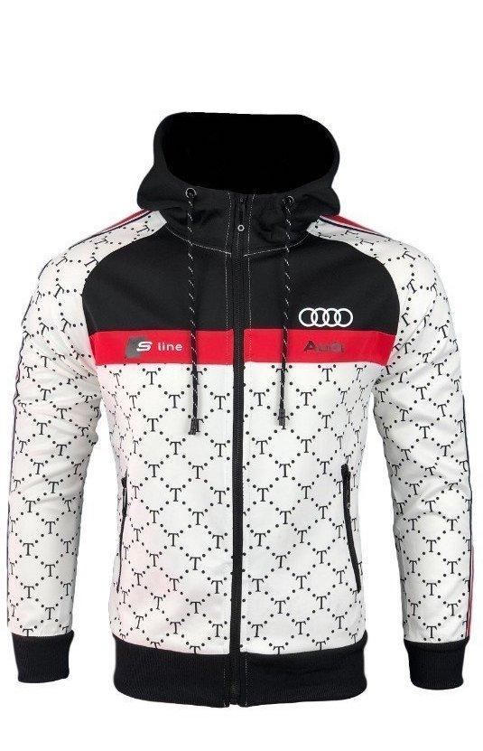 Audi Tracksuit Black White Bande Red Audi RS