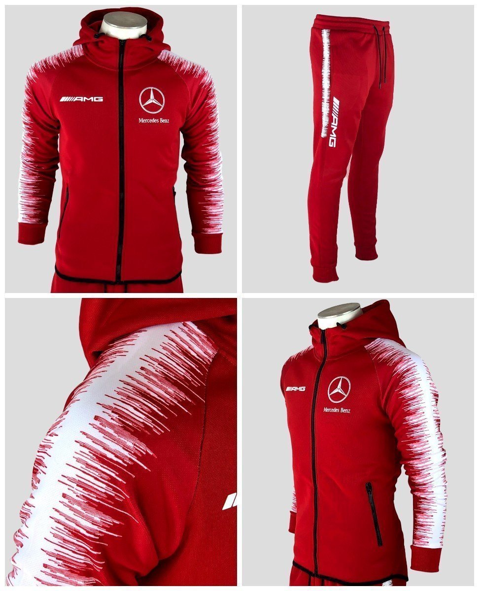 AMG Survêtement Training Homme Rouge Mercedes-Survêtement-frauto-Pixefy