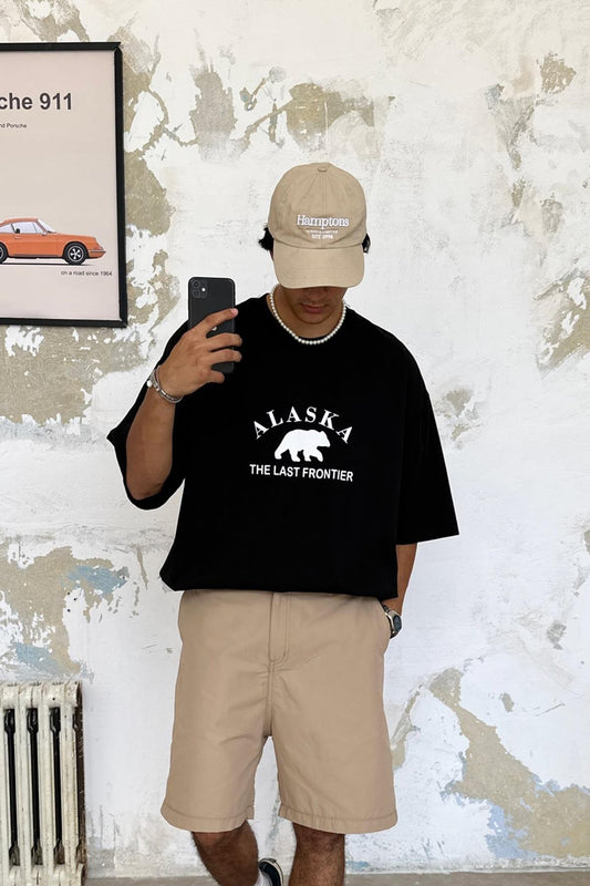 Alaska Printed White Oversize T-shirt