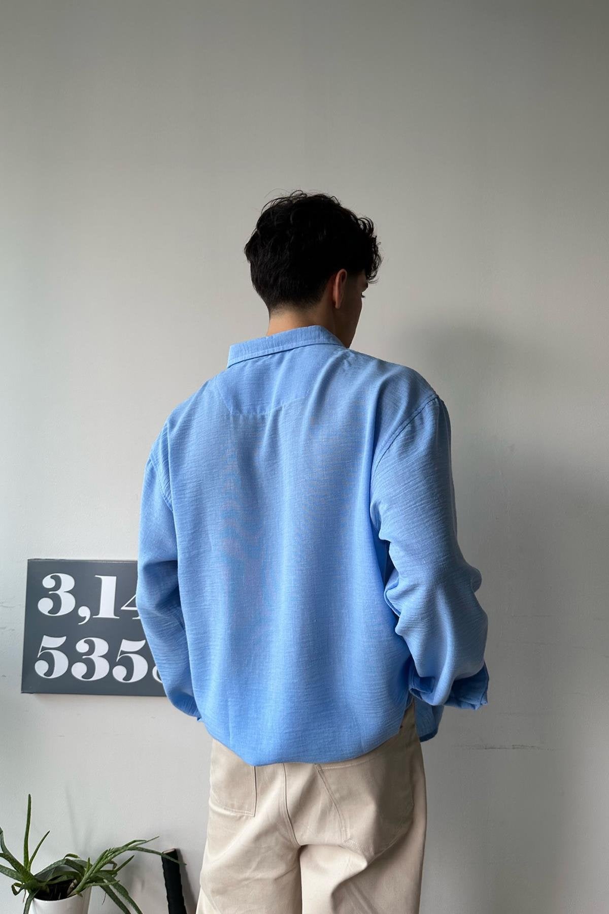 Chill Cozy Relax Fit Blue Shirt