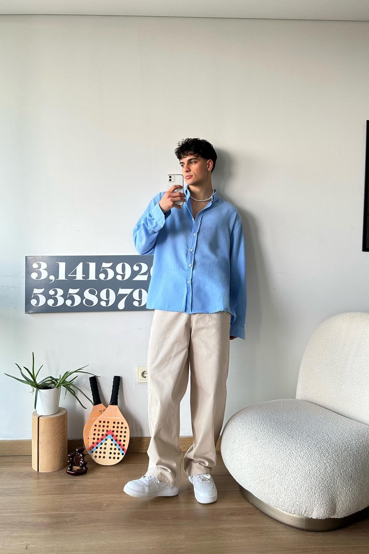 Chill Cozy Relax Fit Blue Shirt