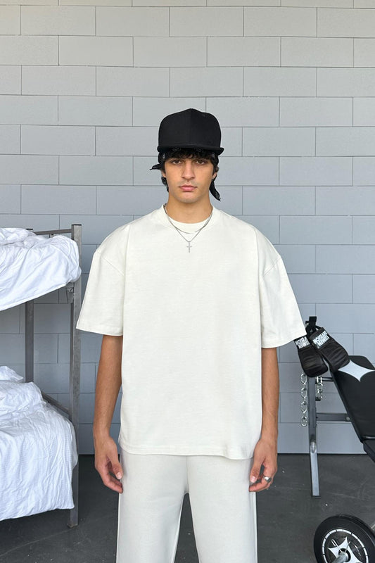 Basic Beige Oversized T-Shirt