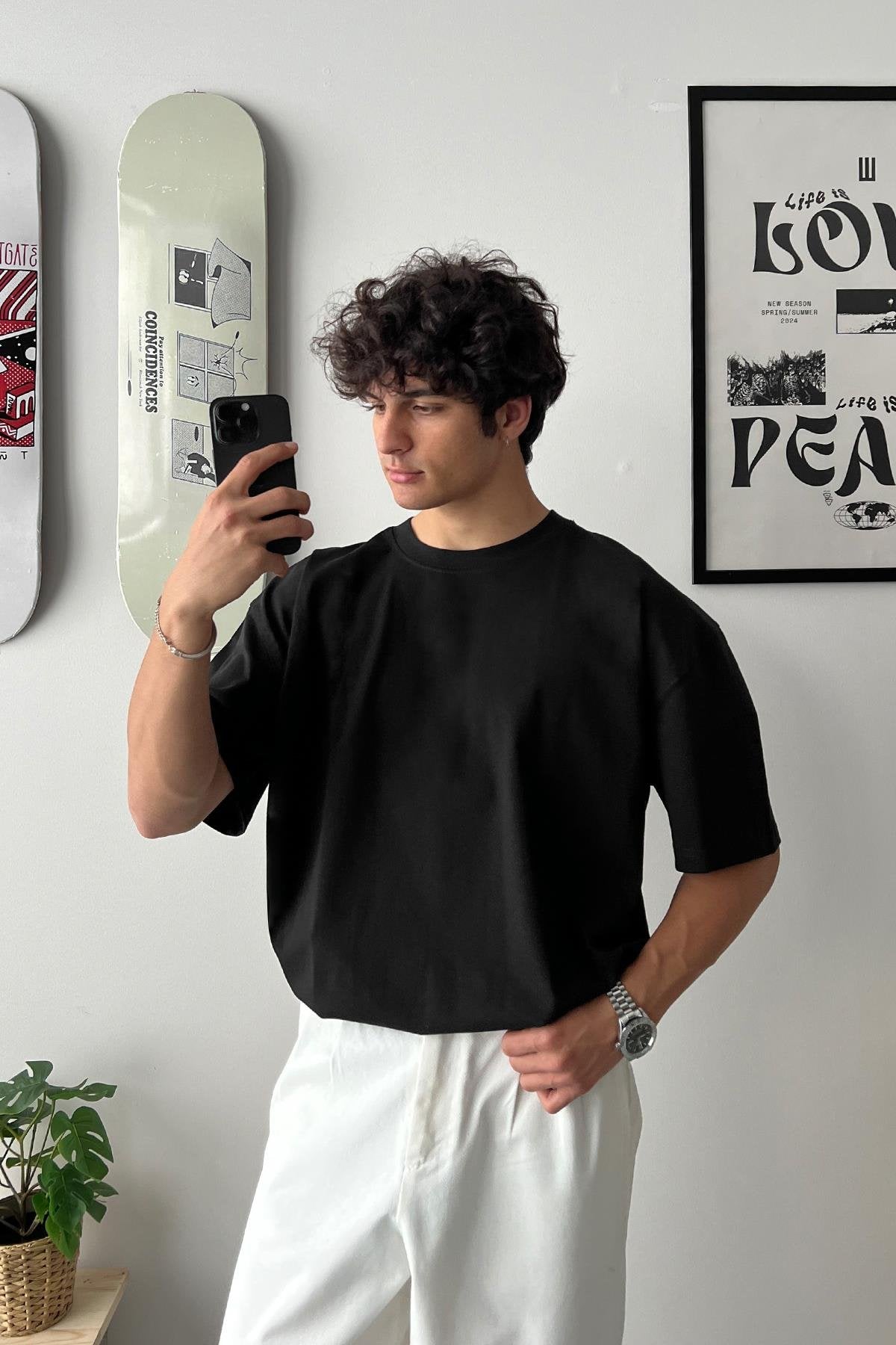 Flaw Atelier Basic Black Oversize T-Shirt