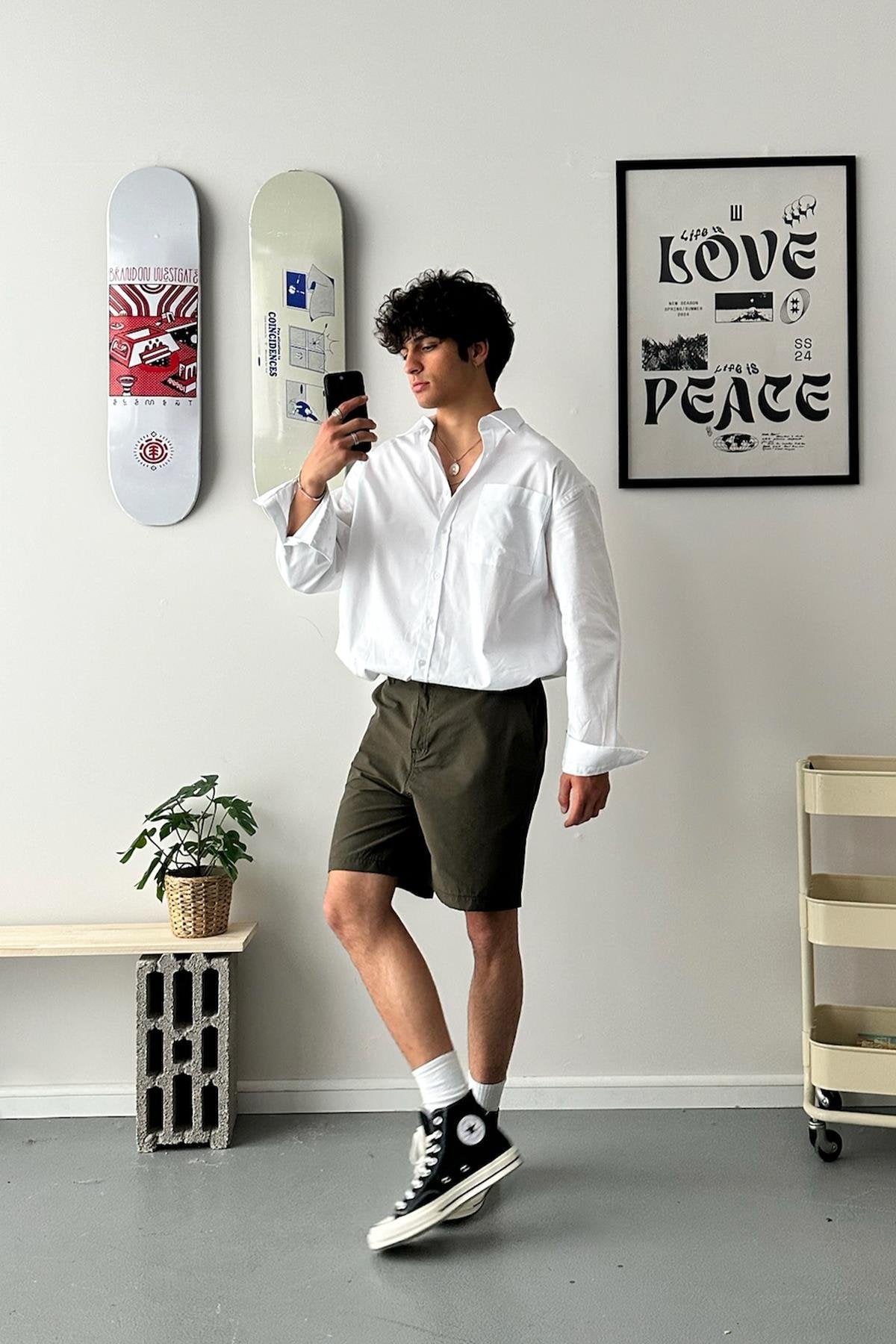 Extra Comfortable Khaki Fabric Shorts