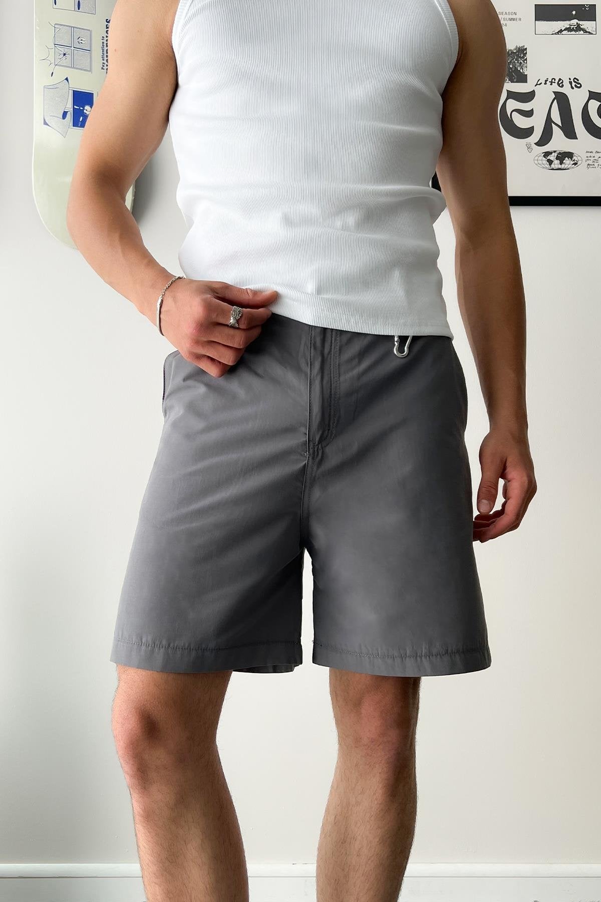 Extra Comfortable Black Fabric Shorts