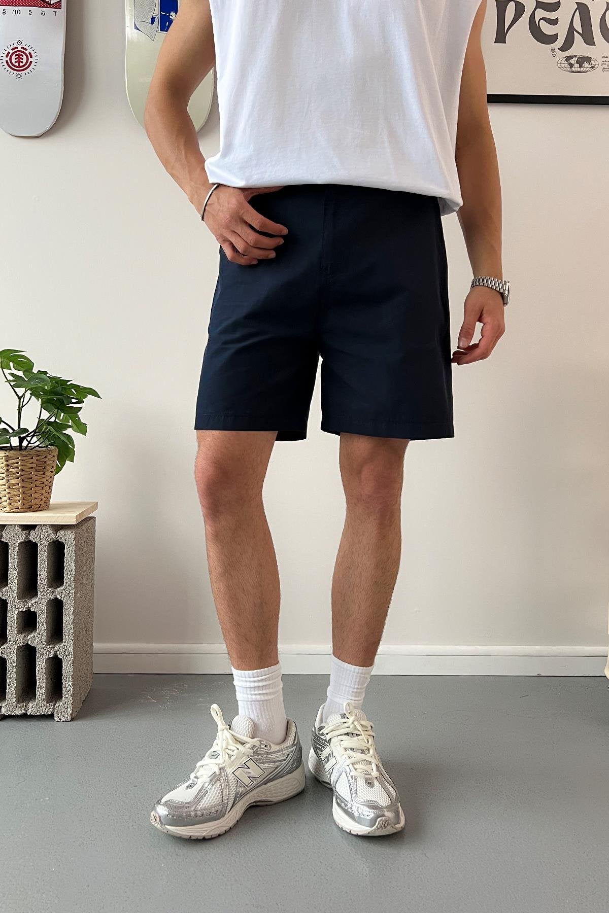 Extra Comfortable Black Fabric Shorts