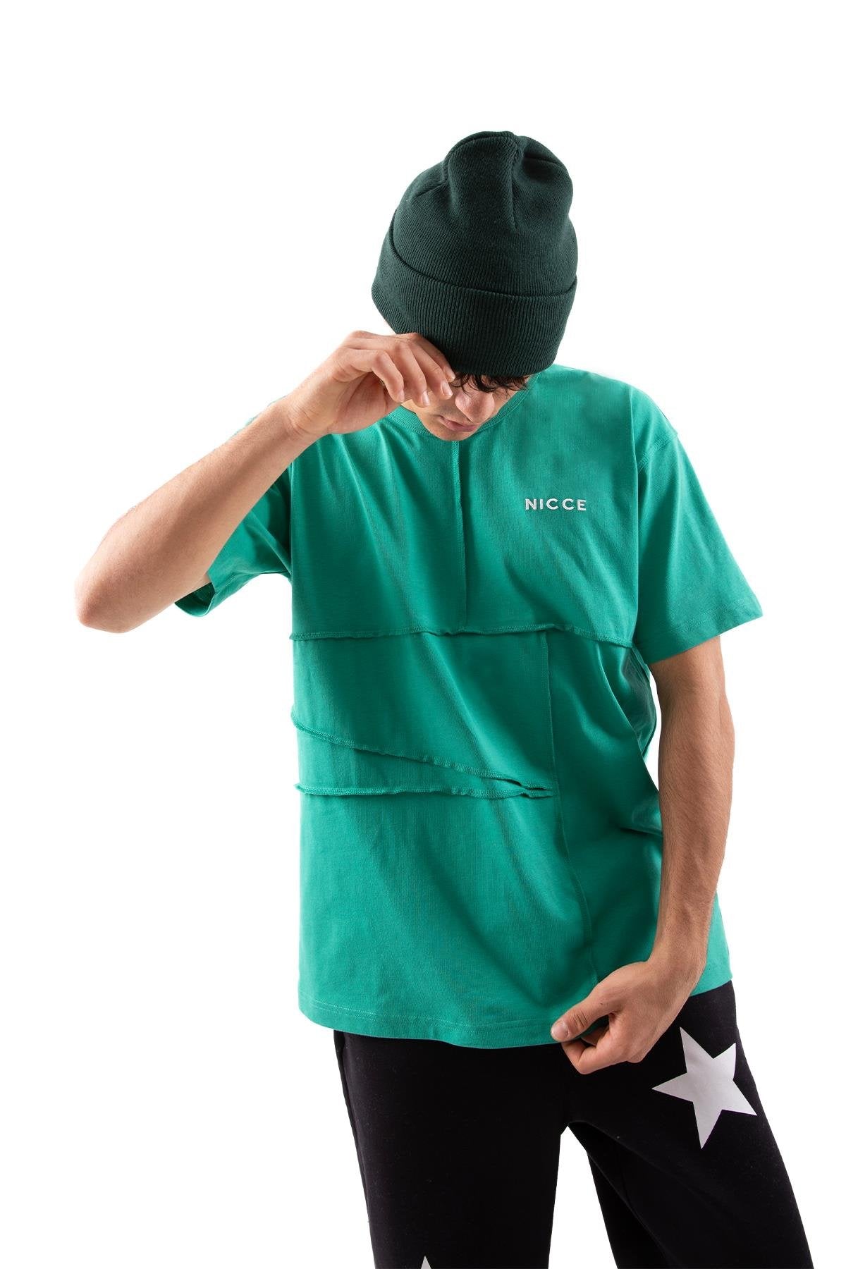 Nıcce Embroidered Patch Green T-Shirt