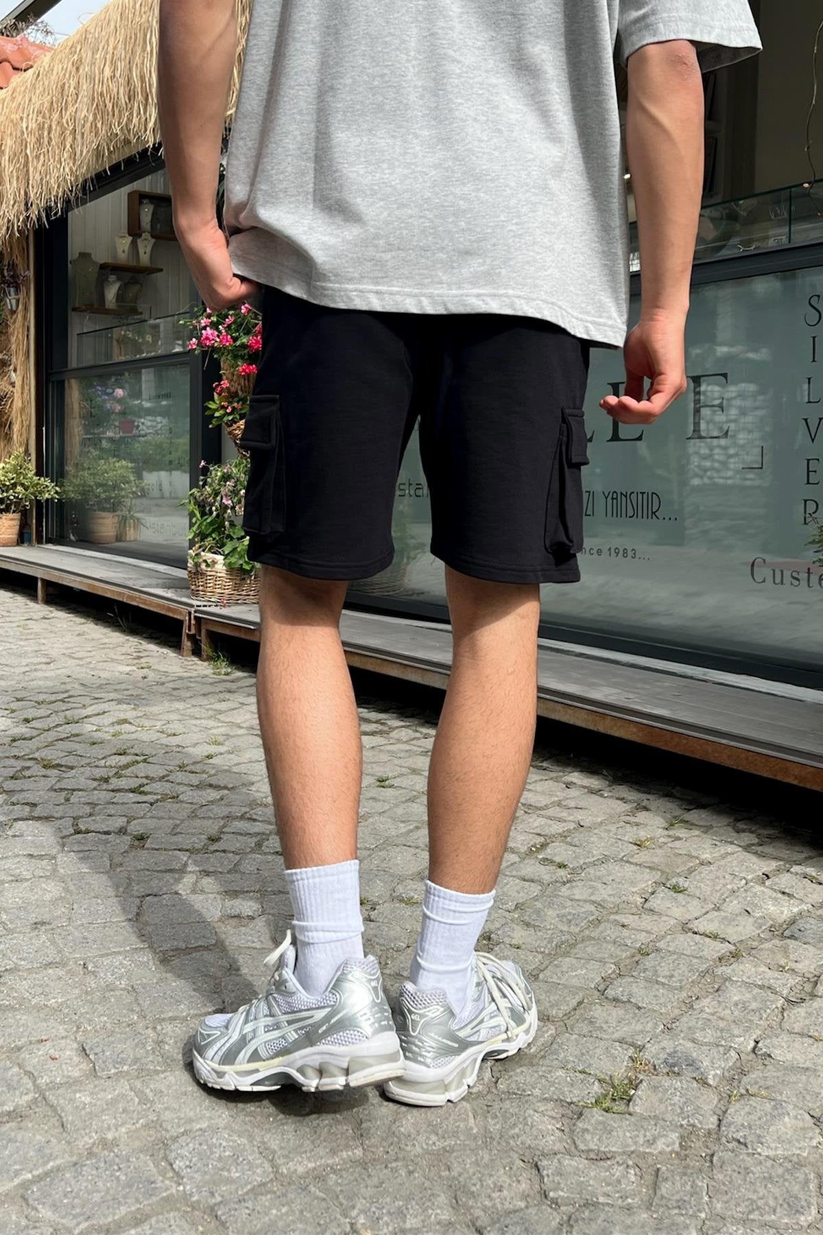 Premium Daily Cargo Pocket Basic Black Shorts