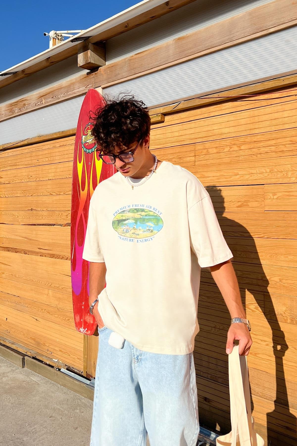 Premium Fresh Air Printed Oversize T-Shirt