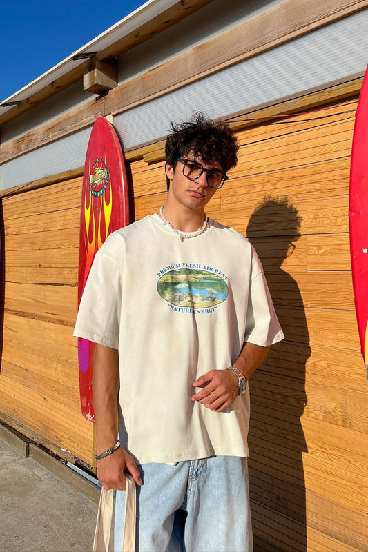 Premium Fresh Air Printed Oversized T-Shirt