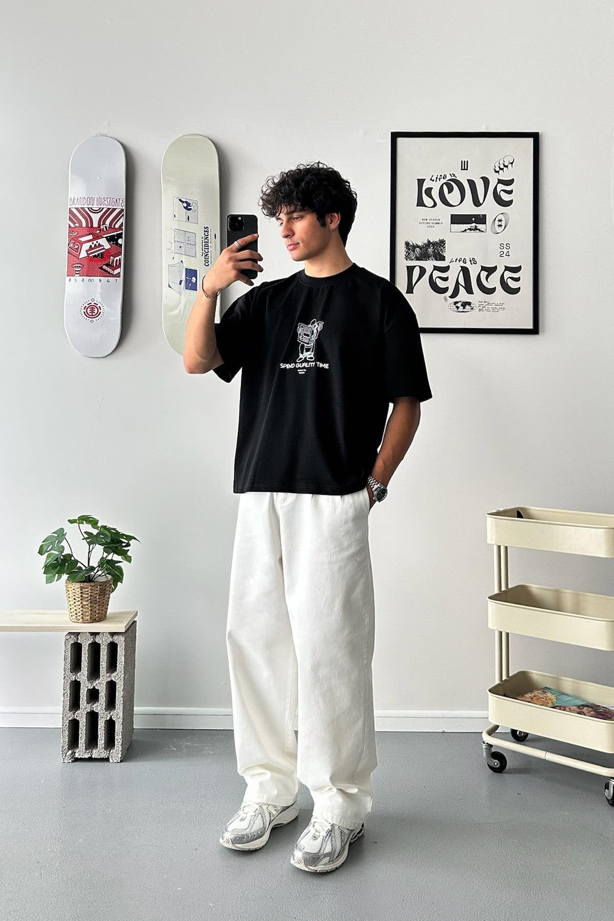 Quality Time Printed Oversize T-Shirt