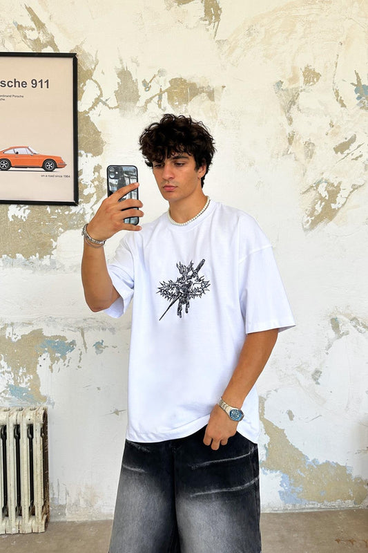 Samurai Embroidered Oversize T-Shirt