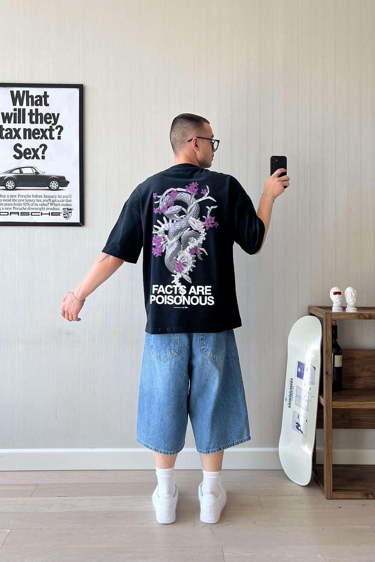 That's The Facts Printed Oversized T-Shirt