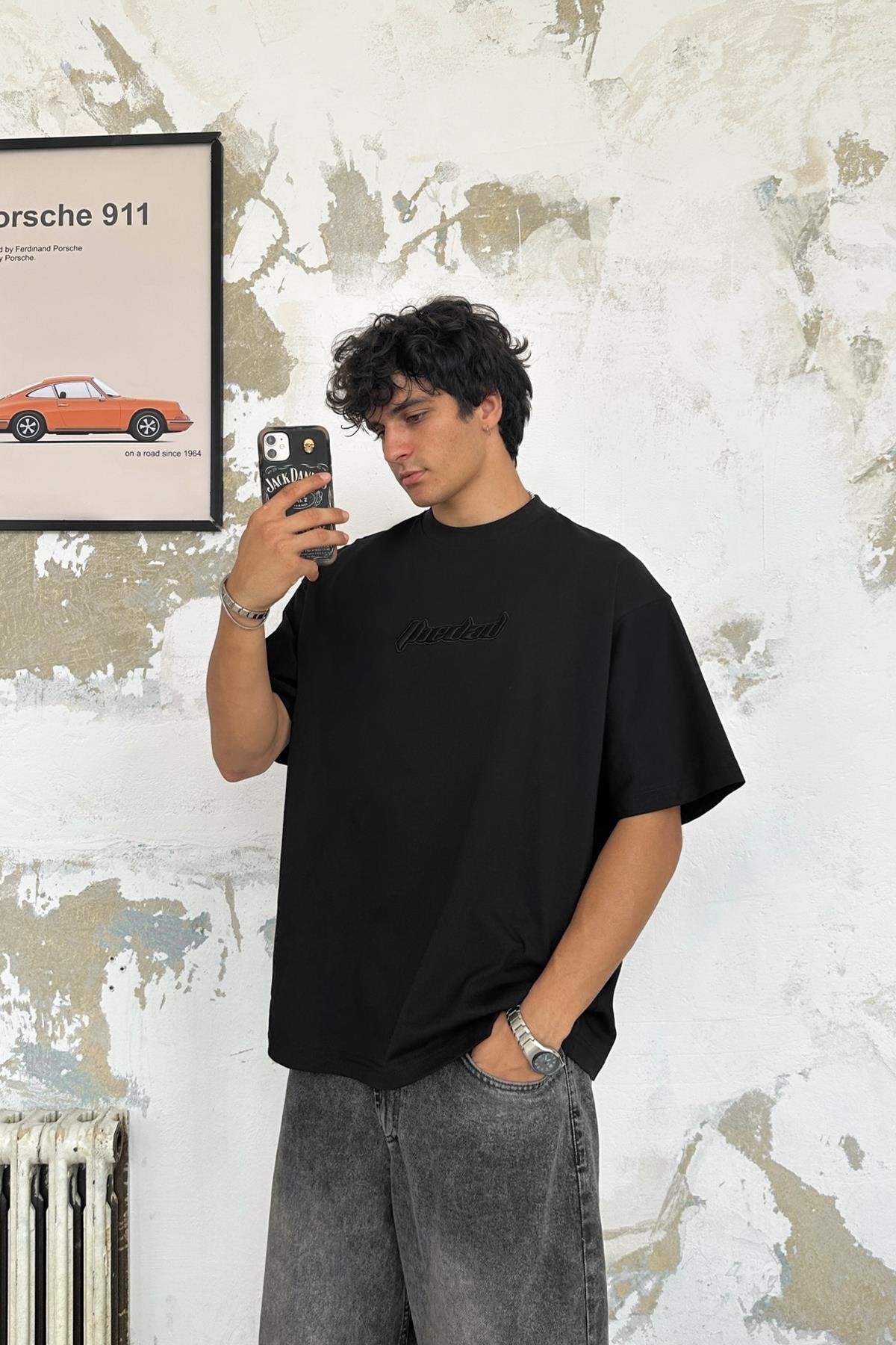 TheDad Embroidered Washed Oversize T-Shirt