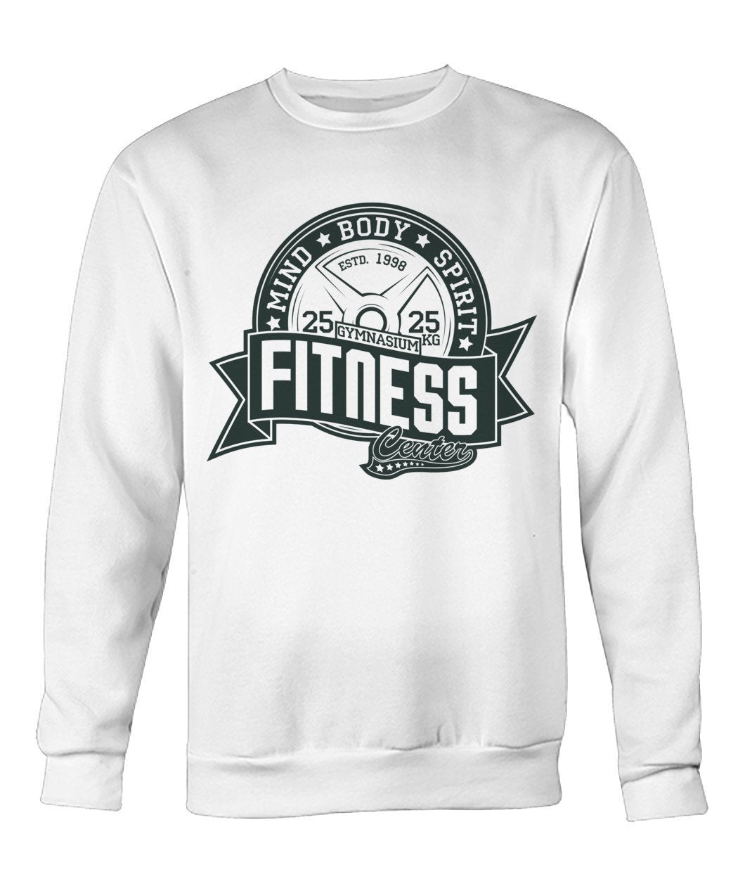 Fitness Mind Body Spirit Crew Neck Sweatshirt