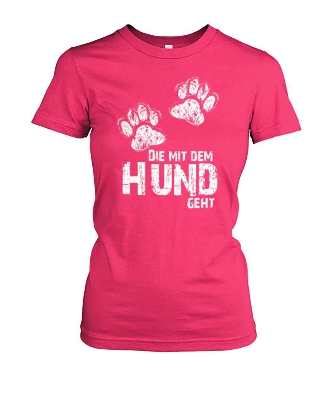 Die mit dem hund geht -- Women's Crew Tee - TeePerfect 