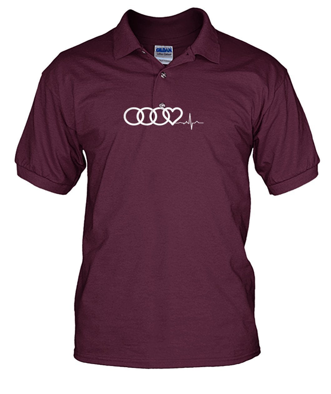 Audi Heart Beat Men's Polo - TeePerfect 