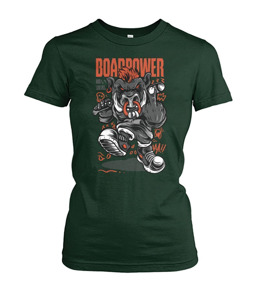 Boar Power Women's Crew Tee