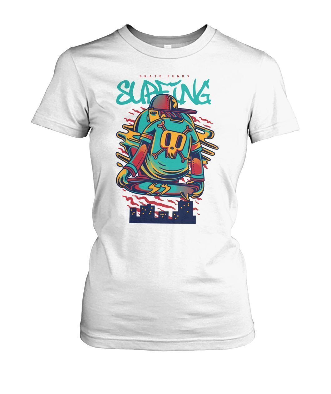 Surfing Women's Crew Tee