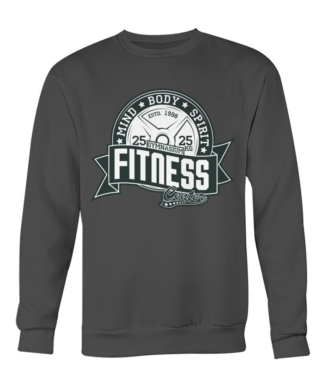 Fitness Mind Body Spirit Crew Neck Sweatshirt