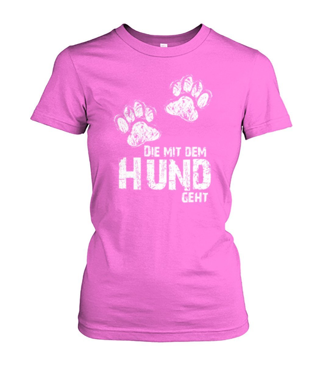 Die mit dem hund geht -- Women's Crew Tee - TeePerfect 