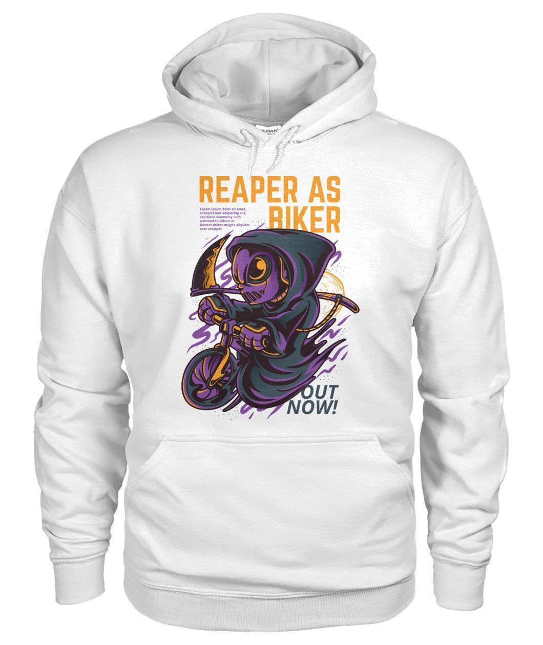 Reaper as Biker Unisex Hoodie