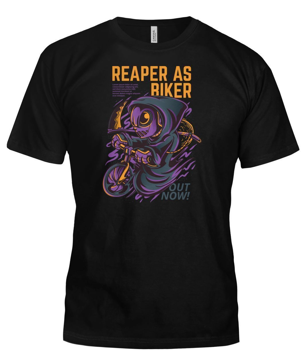 Reaper as Biker Bella Canvas Tee